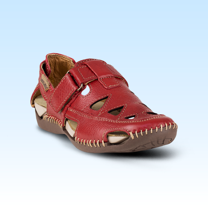 Sandalia Confort Para Dama Lobo Solo 1947 Rojo