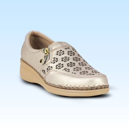 Zapato Mocasín Slip Casual On Para Dama Lobo Solo 4732 Platino