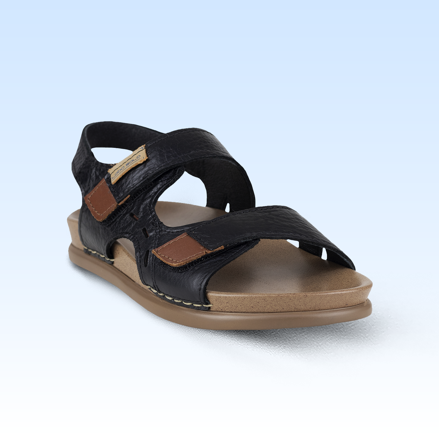 Sandalia Casual Para Dama Lobo Solo 2487 Negro