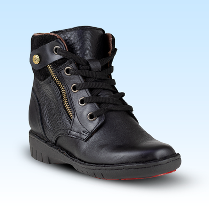 Botín Casual Dama Lobo Solo Italia 5842 Tumbled Negro