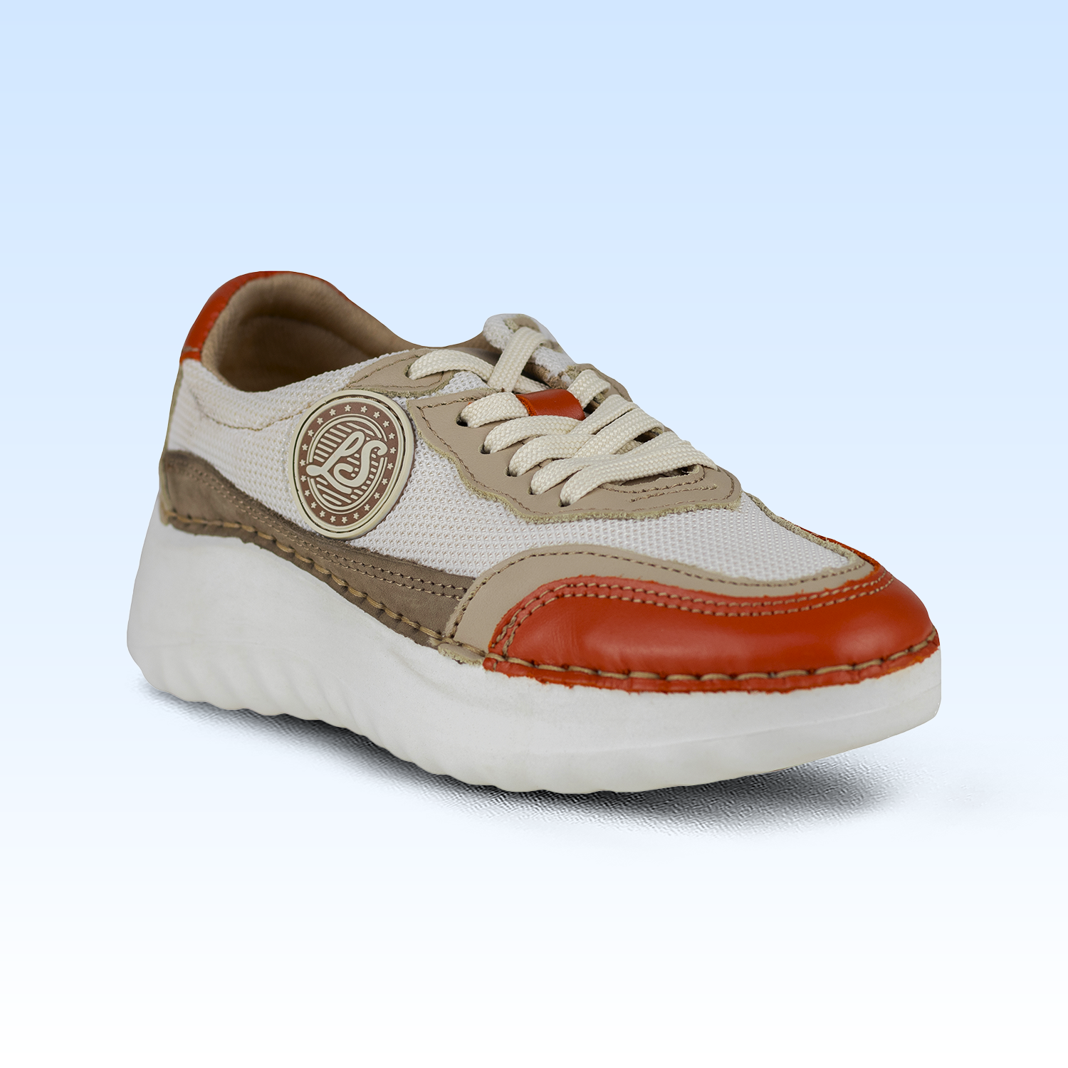 Tenis Casual Dama Lobo Solo Lubian 4804 Naranja