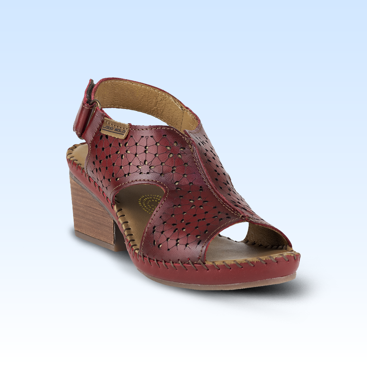 Sandalia Casual Para Dama Lobo Solo 2240 Rojo
