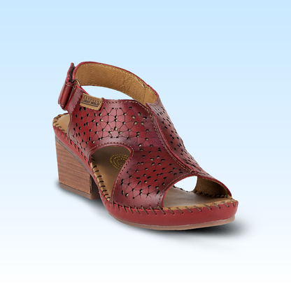 Sandalia Casual Para Dama Lobo Solo 2240 Rojo