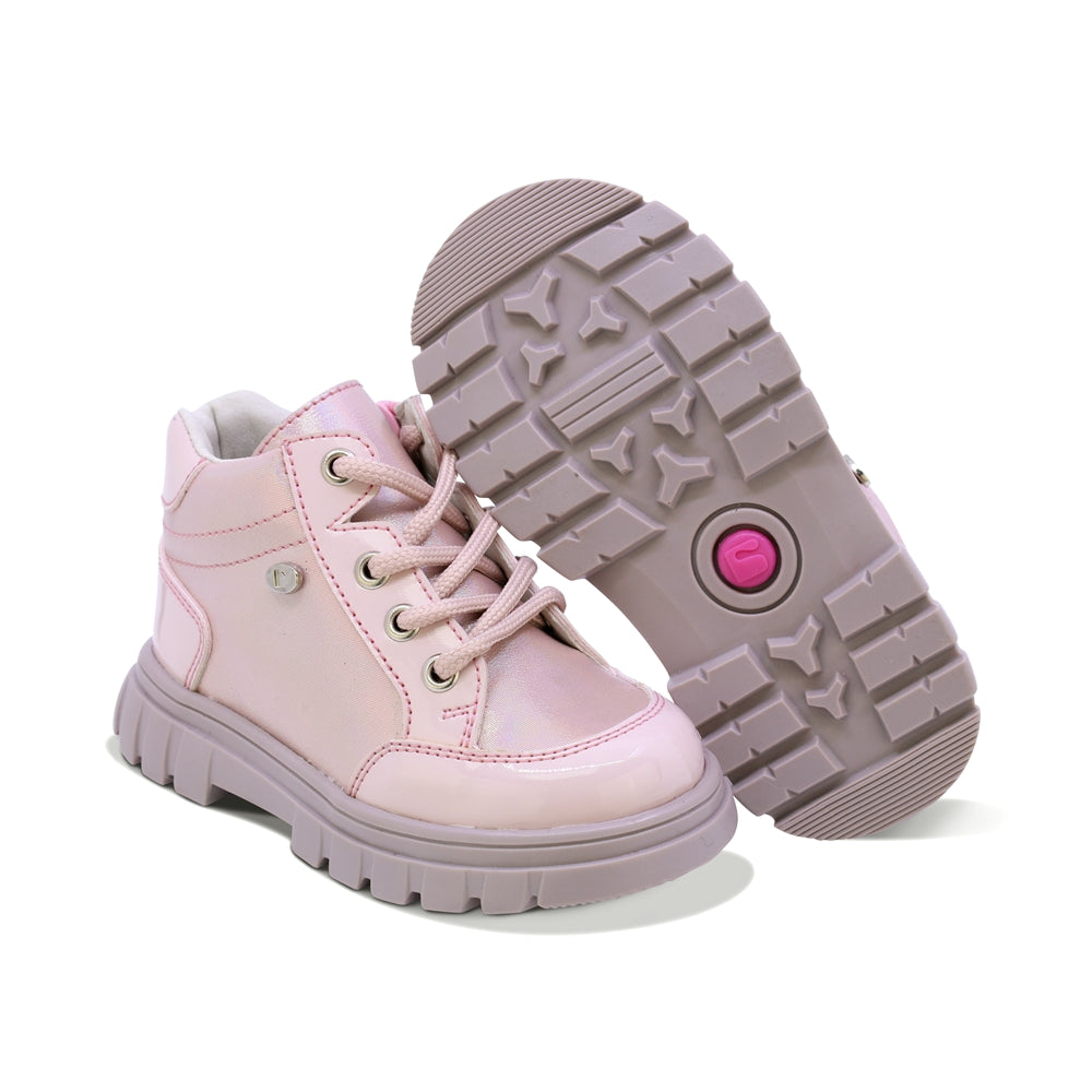 TENIS COQUETA PARA NIÑA DE SINTÉTICO COLOR ROSA SUELA THUNDER CON AGUJETA
