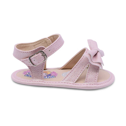 Sandalia Coqueta para niña en sintético rosa Eredi con detalle de moño.