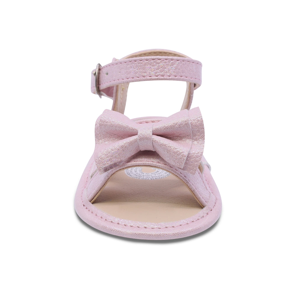 Sandalia Coqueta para niña en sintético rosa Eredi con detalle de moño.