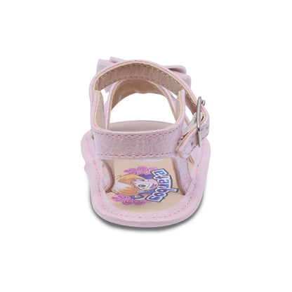 Sandalia Coqueta para niña en sintético rosa Eredi con detalle de moño.