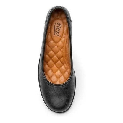 Balerina Casual Dama Flexi Castaña 45602 Negro