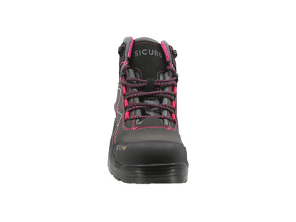 Bota Industrial Sicuro Dibase Gris Rosa Para Dama Si50
