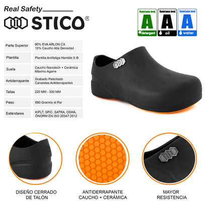 Zapato Antiderrapante Stico Nec06 Blanco
