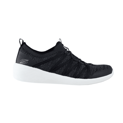 Tenis Skechers Slip On Trainers Dama 23757 Negro Blanco