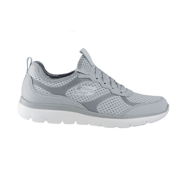 Tenis Skechers Summits Free Classics Dama 149535 Gris Claro