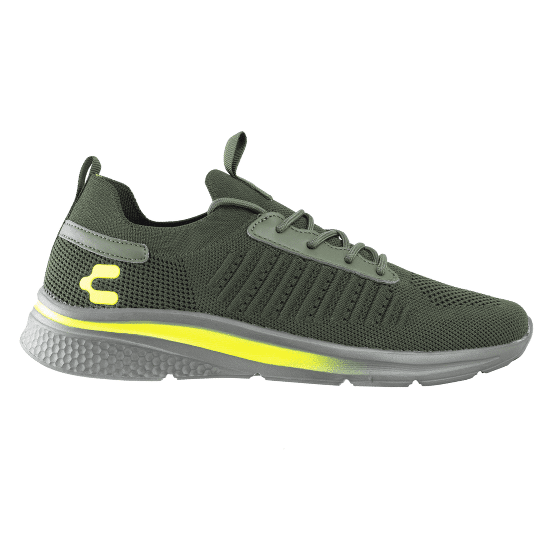 Tenis Charly Ergon Running Caballero 1029983 Olivo Limón