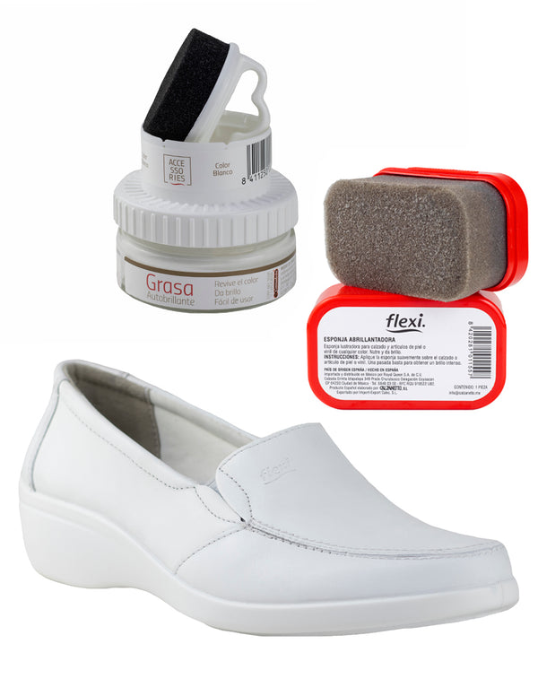 Zapato Flexi Mujer Servicio 18112 Blanco Más Productos de Limpieza