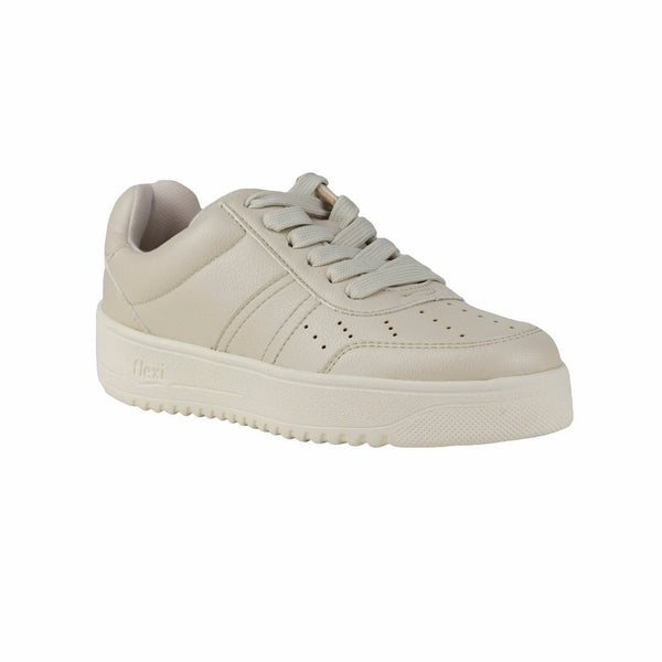 Tenis Casuales Dama Flexi Jessy 103504 Beige + Productos de Limpieza