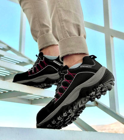 Tenis Sicuro Industrial SA702 Con Casquillo Dama Caballero Negro Rojo