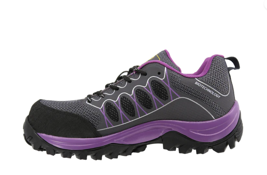 Tenis Sicuro Industrial SA703 Con Casquillo Para Dama Color Gris Morado