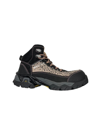 Bota De Seguridad Sicuro Negro Canela Forte SF78 Dama