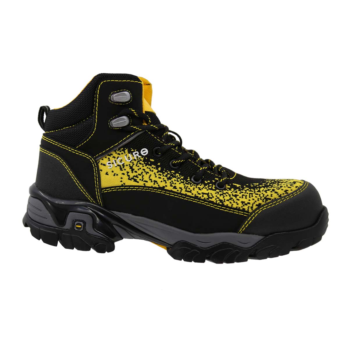 Bota De Seguridad Sicuro Forte SF88 Negro Amarillo Caballero