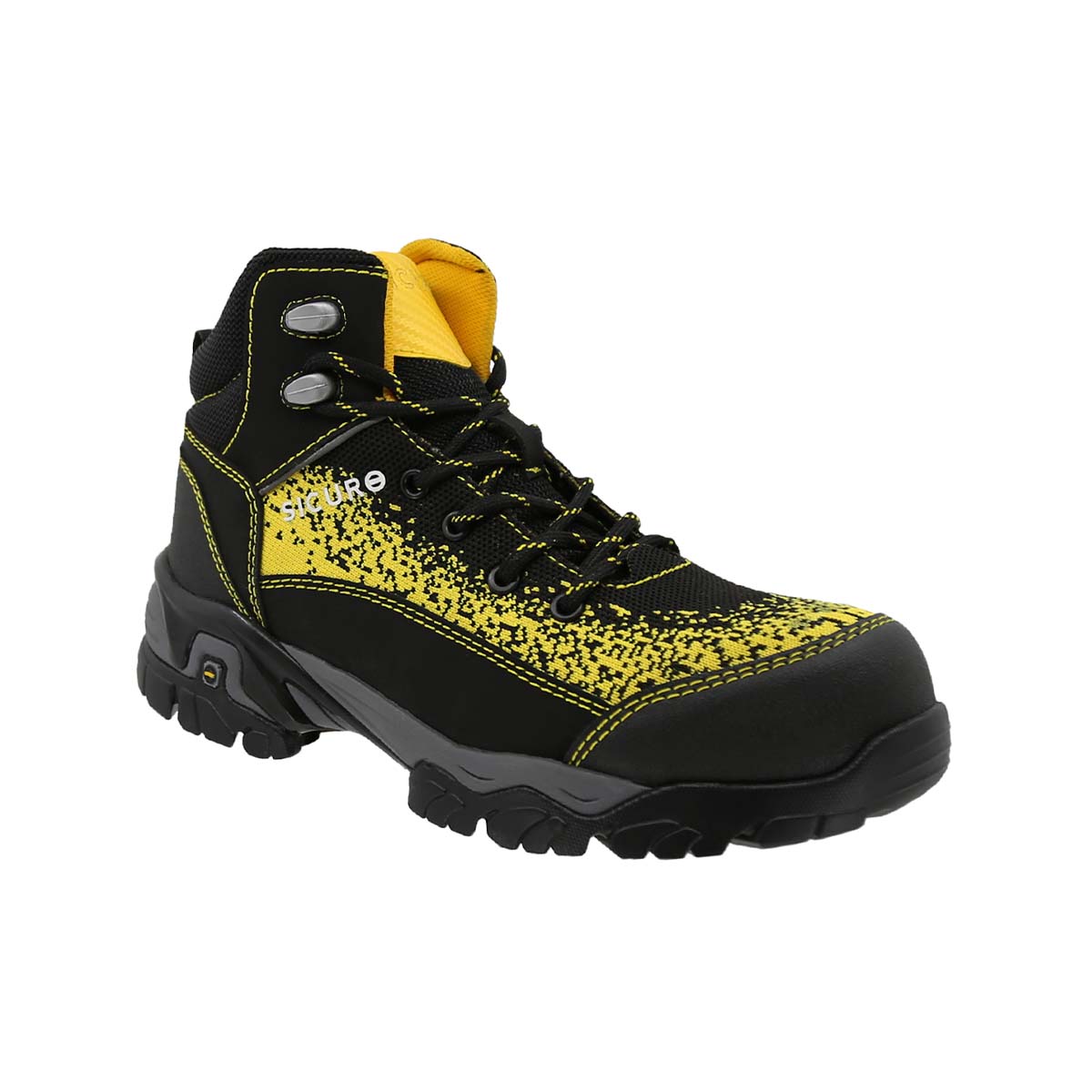 Bota De Seguridad Sicuro Forte SF88 Negro Amarillo Caballero