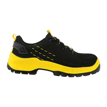 Tenis Sicuro Industrial Con Casquillo Dama Caballero SV01 Negro Amarillo