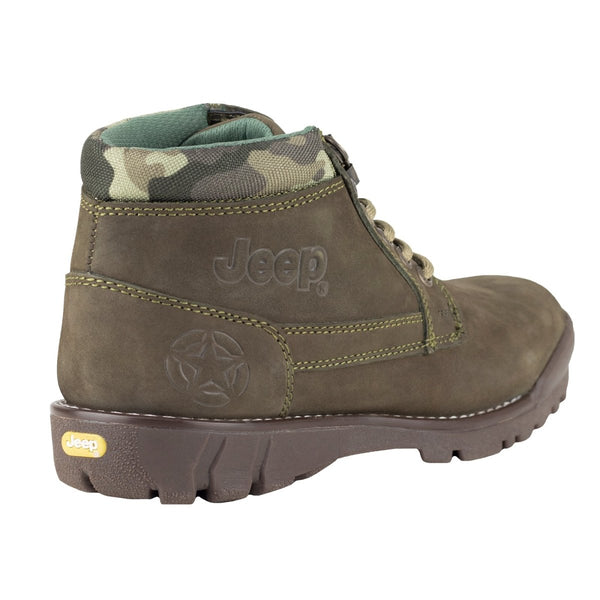 Bota Outdoor Para Hombre Jeep 1950 Nobuck Verde 1950 - 250 - NVD - Roma Zapaterías