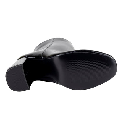 Botín Con Tacón Dama Lady Paulina Lotta 10504 Negro Charol LP10504 - 220 - CHN - Roma Zapaterías