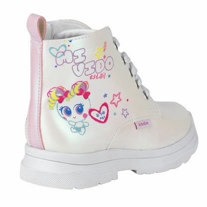 Botin Confort Para Niña Distroller 50001 - 13 - B Blanco 5000113B - 180 - BCO - Roma Zapaterías