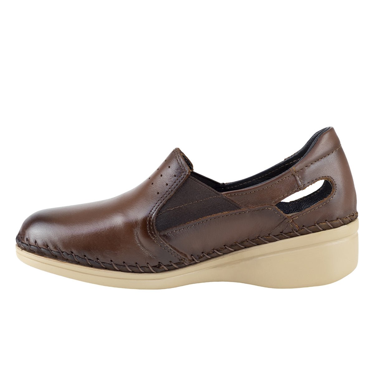 Mocasin Confort Para Dama Lobo Solo 4728 Caoba LS4728 - 220 - ACB - Roma Zapaterías