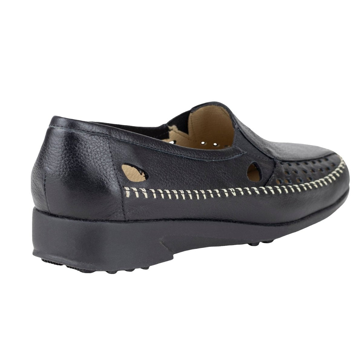 Mocasín Confort Para Dama Ludolfo Cota 15076 Negro LC15076 - 220 - VNG - Roma Zapaterías