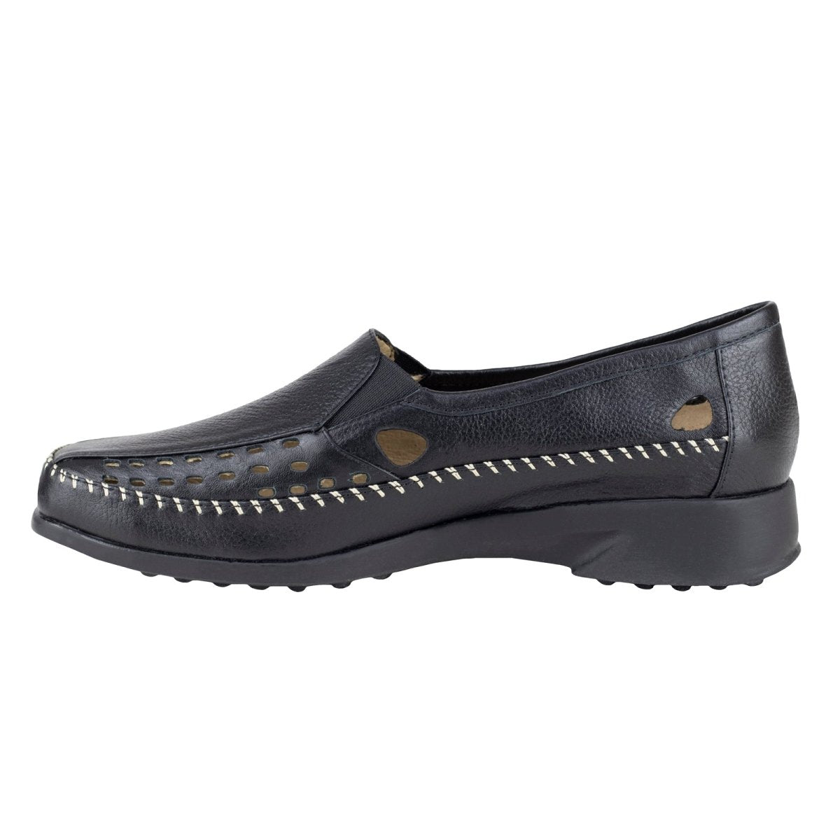 Mocasín Confort Para Dama Ludolfo Cota 15076 Negro LC15076 - 220 - VNG - Roma Zapaterías