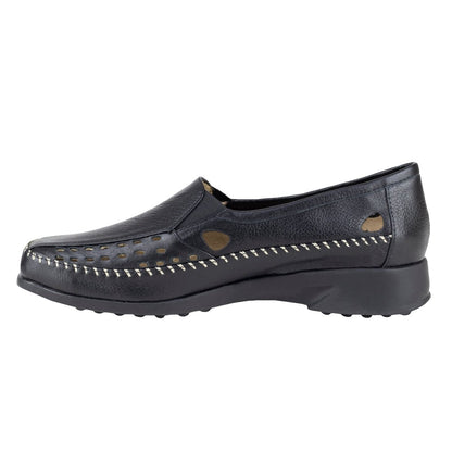 Mocasín Confort Para Dama Ludolfo Cota 15076 Negro LC15076 - 220 - VNG - Roma Zapaterías