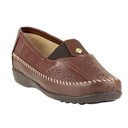Mocasín Para Dama Ludolfo Cota 1347 Cogñac LC1347 - 220 - GCN - Roma Zapaterías