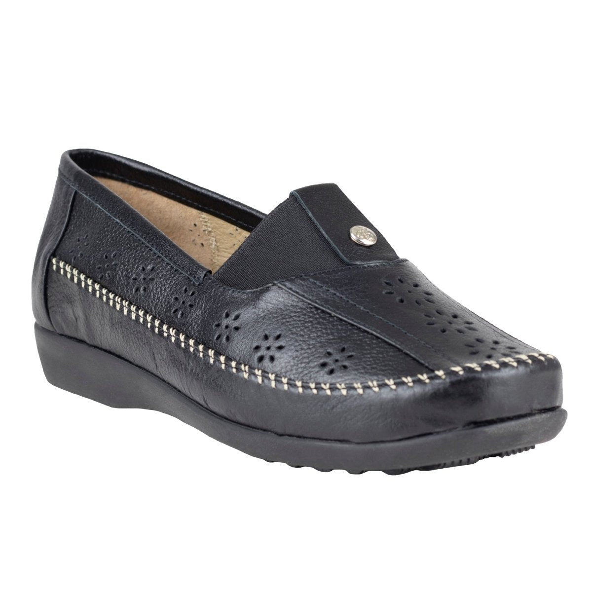 Mocasín Para Dama Ludolfo Cota 1347 Negro LC1347 - 220 - VNG - Roma Zapaterías