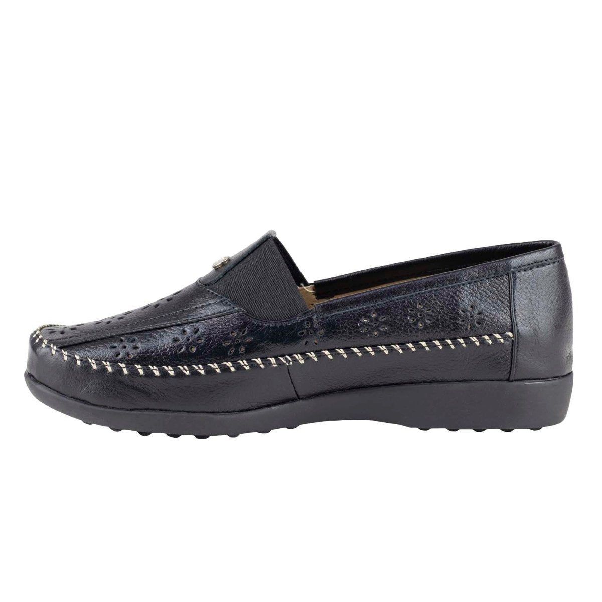 Mocasín Para Dama Ludolfo Cota 1347 Negro LC1347 - 220 - VNG - Roma Zapaterías