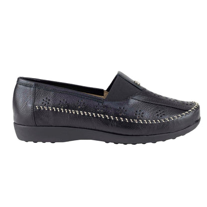 Mocasín Para Dama Ludolfo Cota 1347 Negro LC1347 - 220 - VNG - Roma Zapaterías