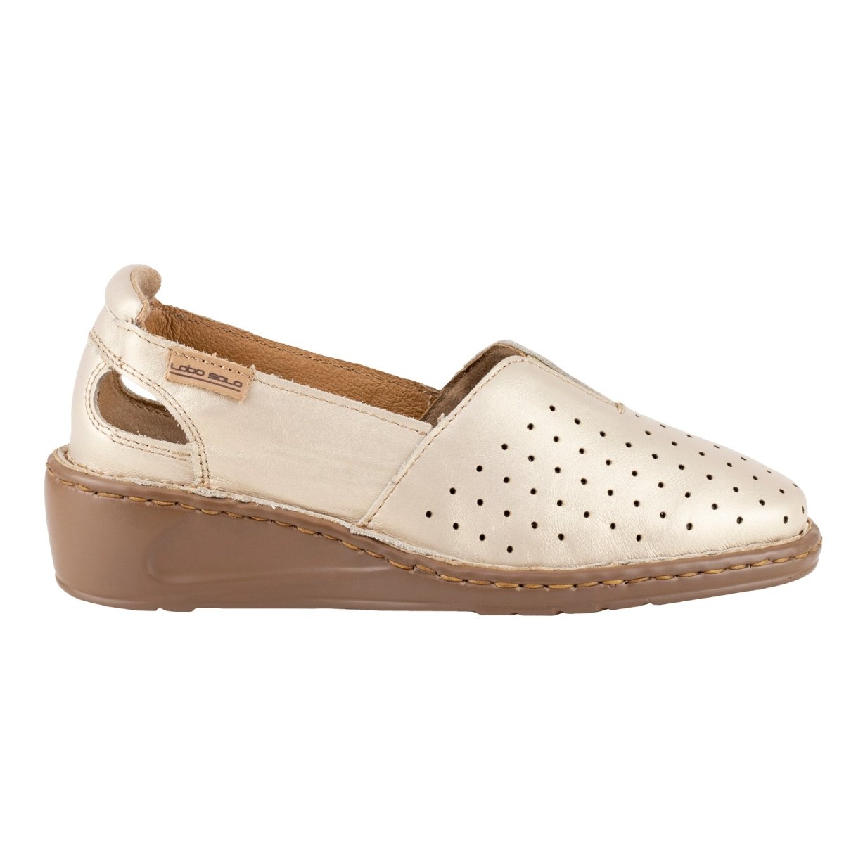 Mocasines Confort Para Dama Lobo Solo 4848 Platino LS4848 - 220 - APL - Roma Zapaterías