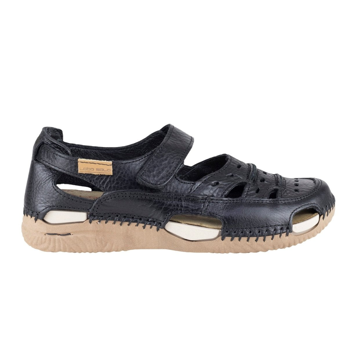 Sandalia Casual Dama Lobo Solo 1766 Premier Negro LS1766 - 220 - TPN - Roma Zapaterías