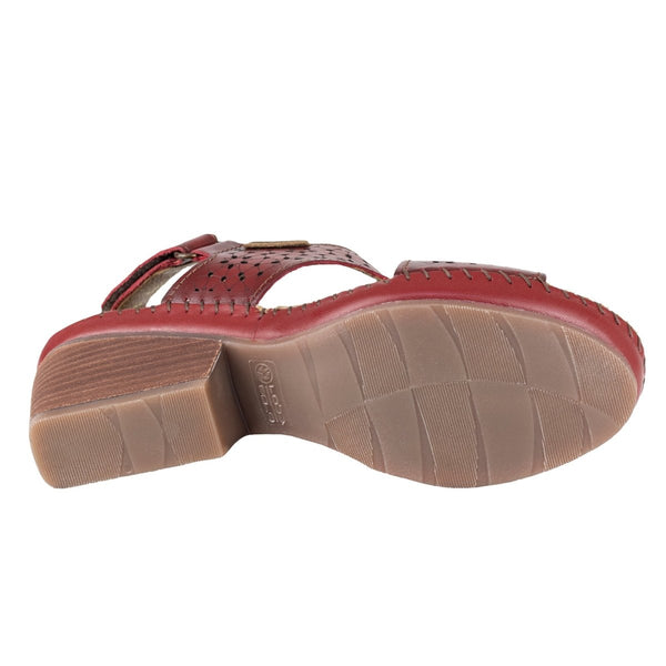 Sandalia Casual Para Dama Lobo Solo 2240 Rojo LS2240 - 220 - NRJ - Roma Zapaterías