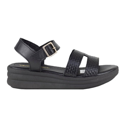 Sandalia Casual Para Dama Verde Tabaco 6041 Negro VT6041 - 220 - NGR - Roma Zapaterías