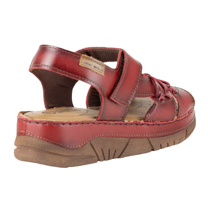 Sandalia Con Plataforma Para Dama Lobo Solo 1710 Rojo LS1710 - 220 - NRJ - Roma Zapaterías