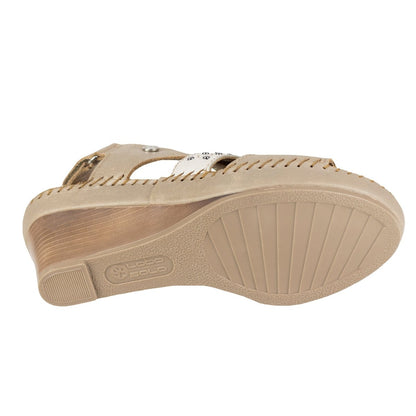 Sandalia Con Plataforma Para Dama Lobo Solo 2352 Sand LS2352 - 220 - GSD - Roma Zapaterías