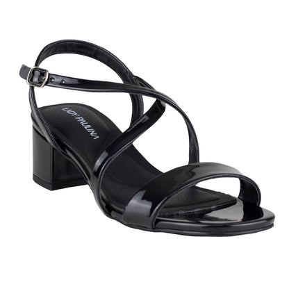 Sandalia Con Tacón Para Dama Lady Paulina 38602 Charol Negro LP38602 - 220 - CHN - Roma Zapaterías