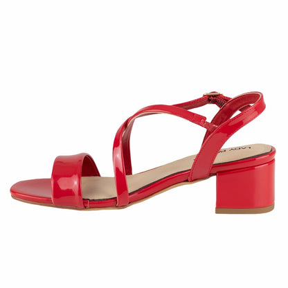 Sandalia Con Tacón Para Dama Lady Paulina 38602 Charol Rojo LP38602 - 220 - CHR - Roma Zapaterías