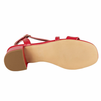 Sandalia Con Tacón Para Dama Lady Paulina 38602 Charol Rojo LP38602 - 220 - CHR - Roma Zapaterías