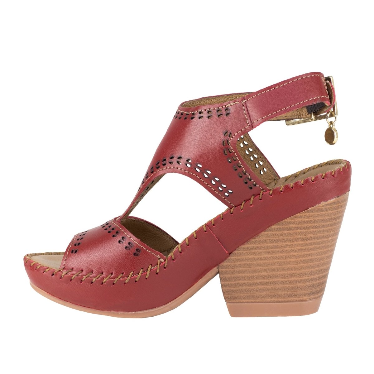 Sandalia con Tacón Para Dama Lobo Solo 3422 Rojo LS3422 - 220 - NRJ - Roma Zapaterías