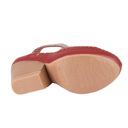 Sandalia con Tacón Para Dama Lobo Solo 3422 Rojo LS3422 - 220 - NRJ - Roma Zapaterías