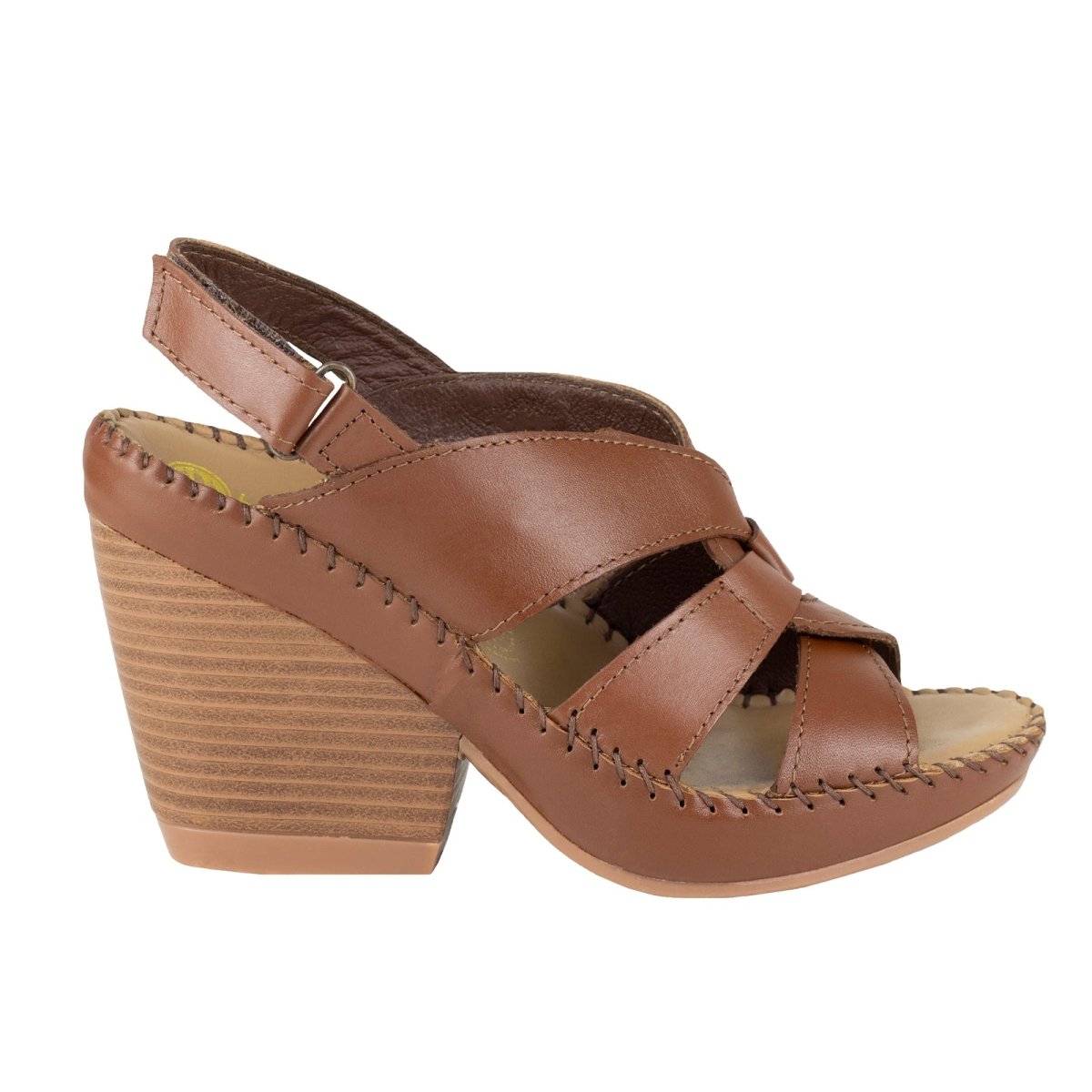 Sandalia con tacón Para Dama Lobo Solo 3424 Miel LS3424 - 220 - MML - Roma Zapaterías