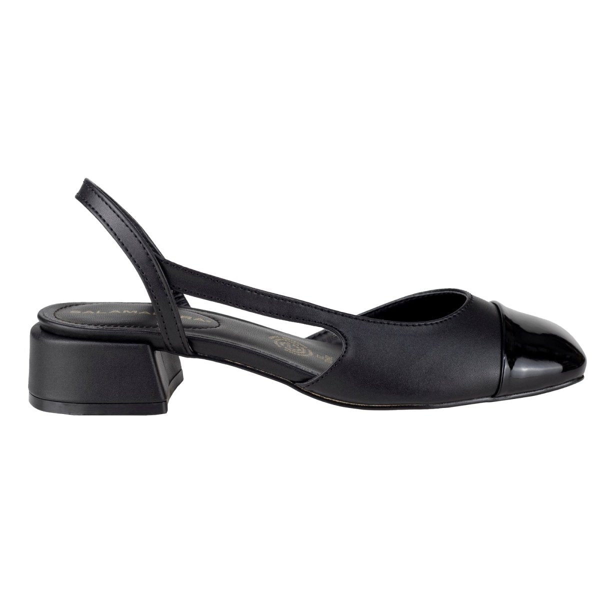 Sandalia Con Tacon Para Dama Salamandra 28402 - E Negro 28402E - 225 - SLN - Roma Zapaterías