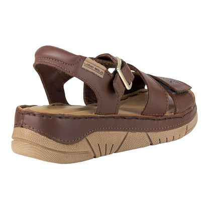 Sandalia Confort Para Dama Lobo Solo 1654 Caoba LS1654 - 220 - ACB - Roma Zapaterías